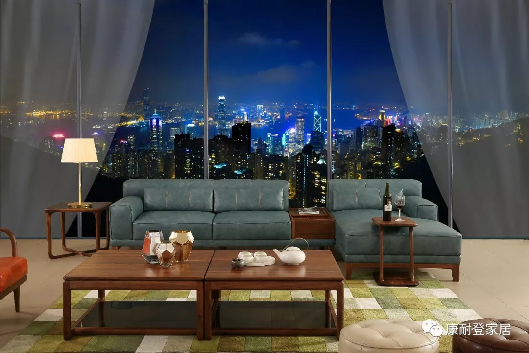 看这款尼古拉蓝真皮沙发,如何用实用美学演绎出高端艺术.