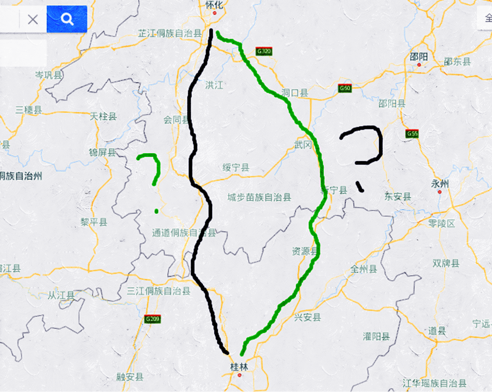 怀桂高铁准确走向 2020湖南怀桂高铁规划图 内部消息怀桂高铁线路走向