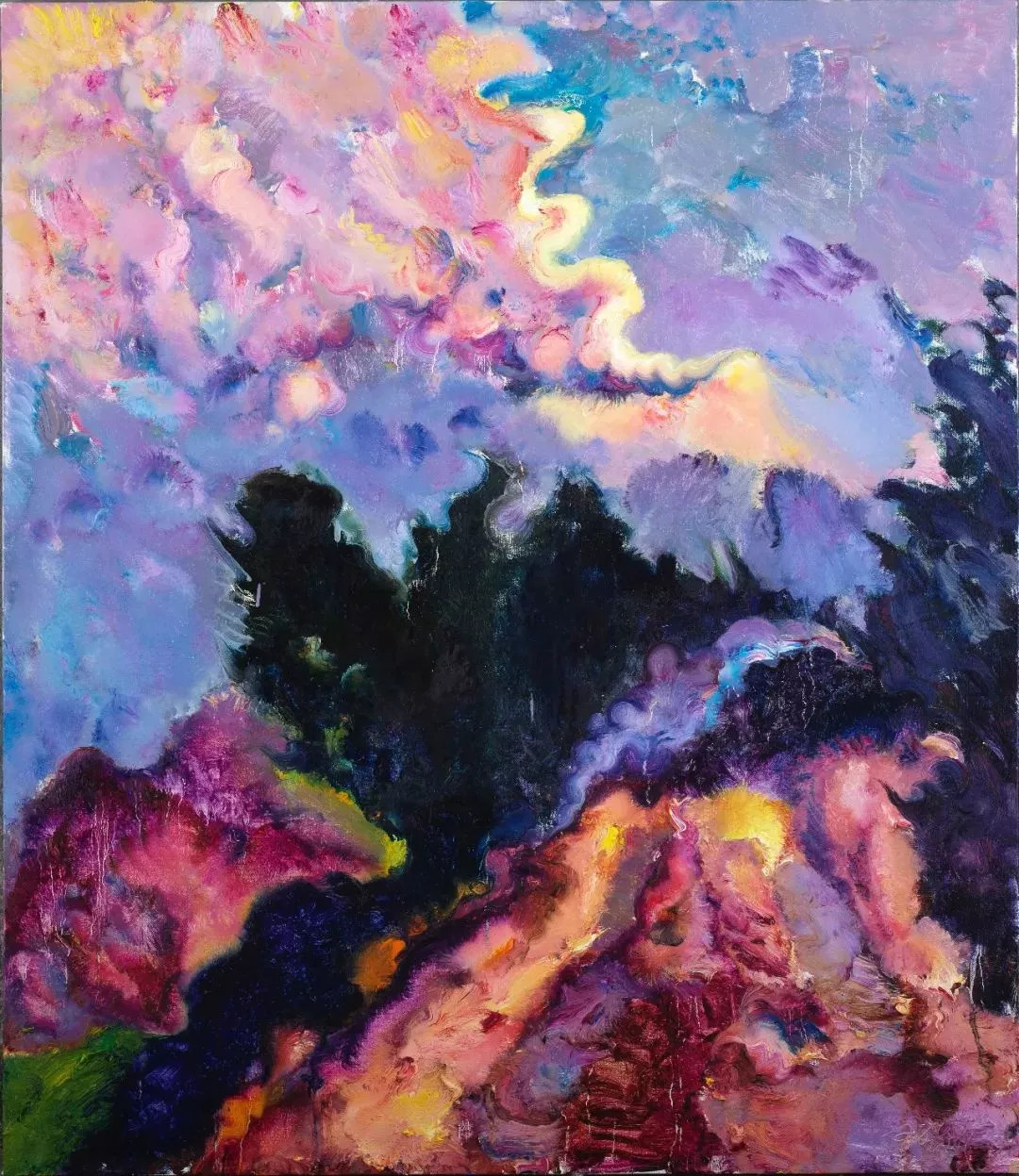 云怒石开 cloud fury and stone open 布面油画 oil on canvas 150x1