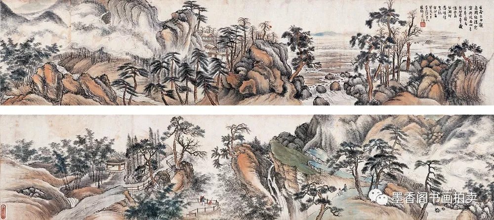 林琴南山水画作品,浑厚雄健,境界奇伟,笔墨精微,宁静而清新