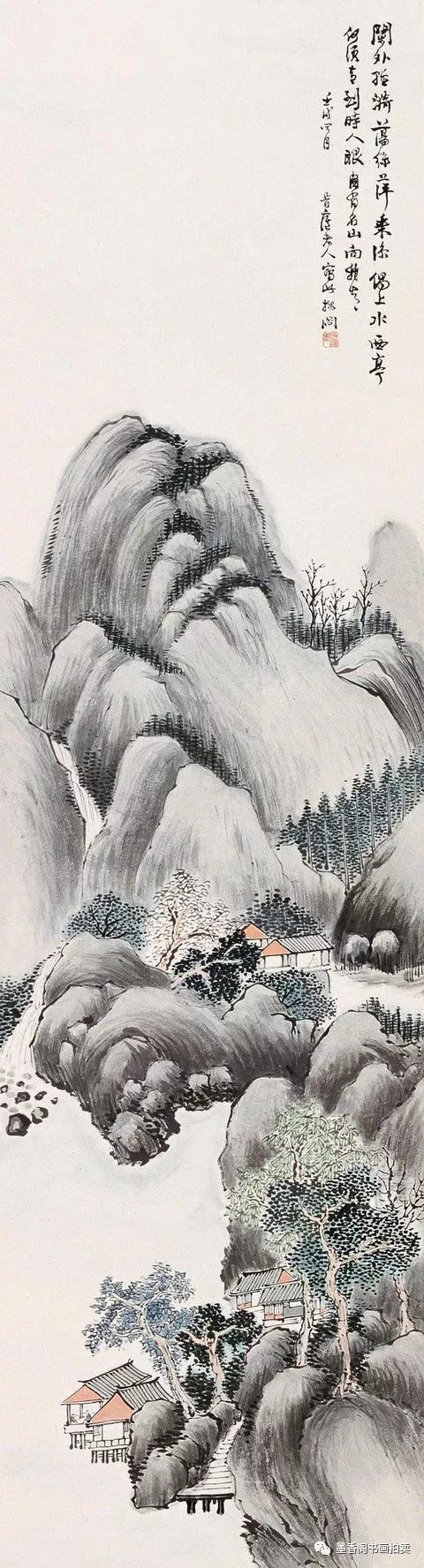 林琴南山水画作品,浑厚雄健,境界奇伟,笔墨精微,宁静而清新