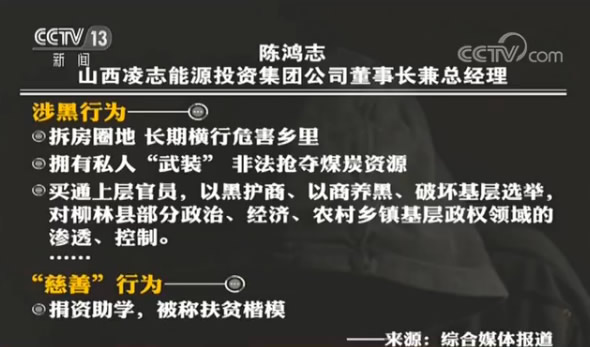 山西凌志能源投资集团公司董事长兼总经理 陈鸿志涉黑行为:拆房圈地