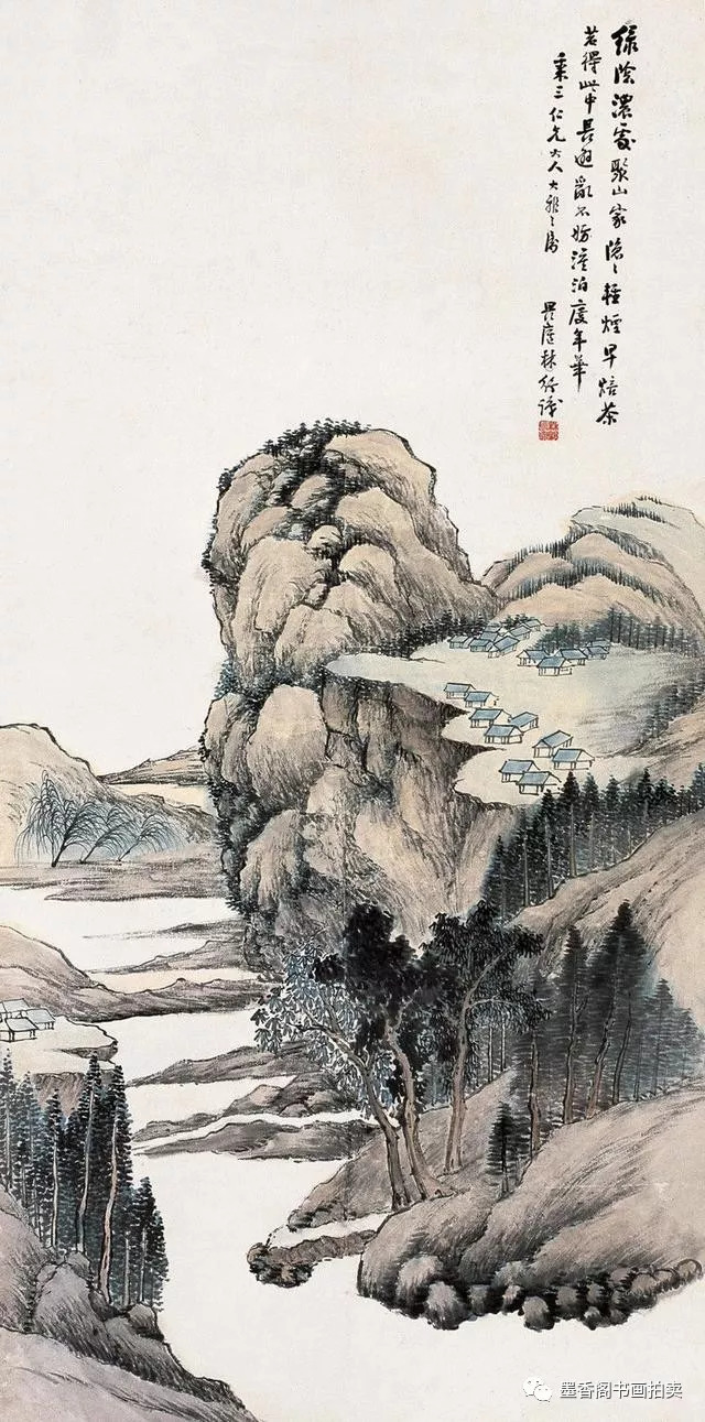 林琴南山水画作品,浑厚雄健,境界奇伟,笔墨精微,宁静而清新