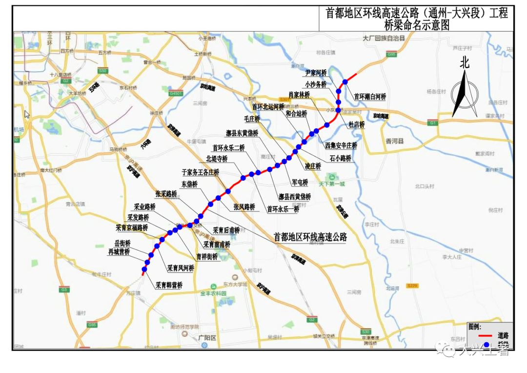 全在采育丨"大七环"北京段桥梁命名公布,大兴有10座