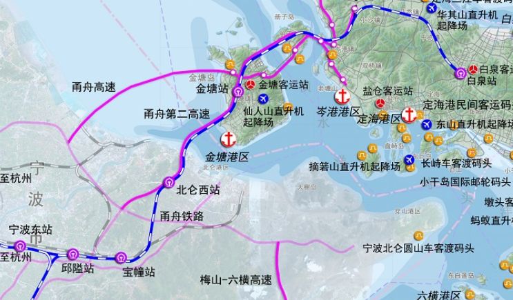 沪舟铁路客货兼顾,由舟山本岛引出向北接入上海,建议加快前期研究