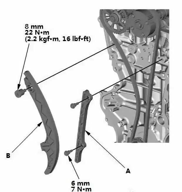 本田l15b2r18z7发动机正时链条安装及其安装方法