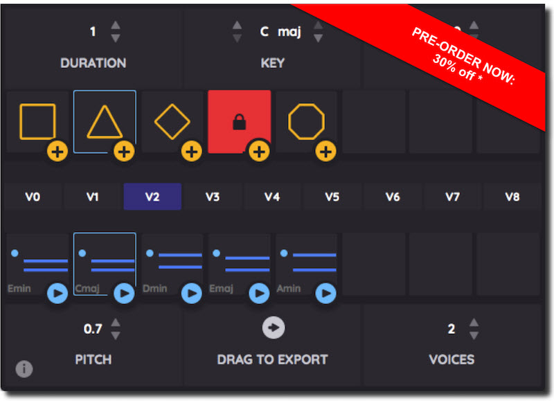 re-compose 发布特殊的midi插件 i2c8,可以轻松创造和弦