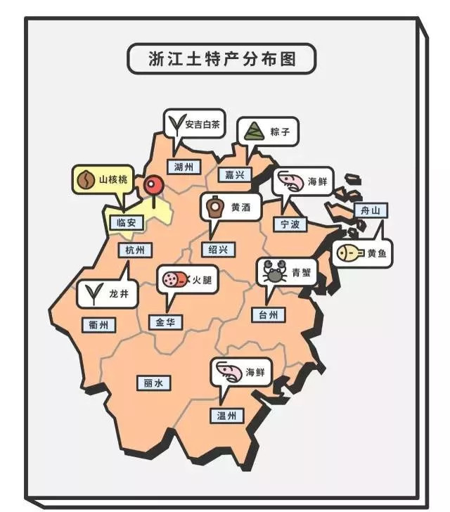 来盘点浙江各城市最有名的特产, 你pick哪里的?