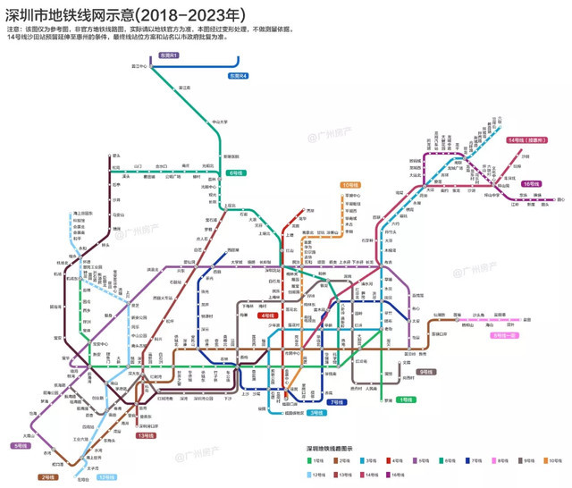 选取地铁线路为已获取批复或有明确规划路线,涵盖广州,佛山,深圳,东莞