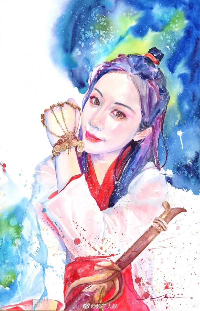 他的水彩画, 让他成为抖音插画界大佬_白大叔