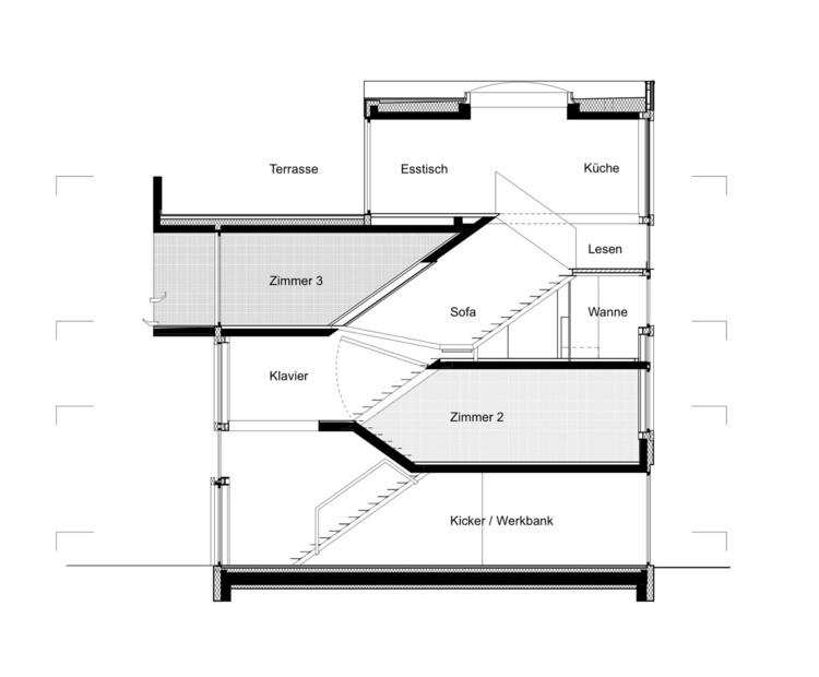 错层住宅:50个增强空间利用的平面案例