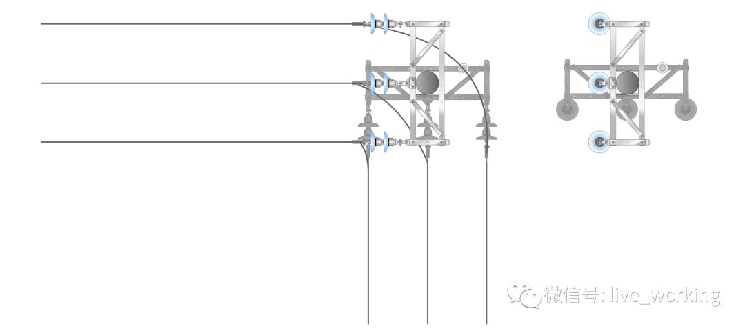 带负荷迁移(更换)转角耐张杆