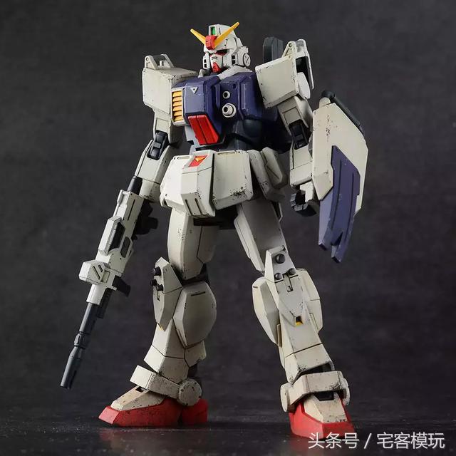 模型製作范例：筆塗+輕度舊化 HGUC 陸戰型高達教程 時尚 第1張