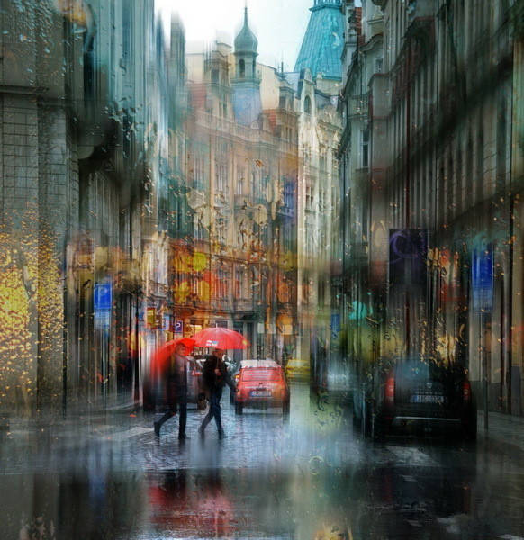 一下雨,镜头里的街景就成了油画的世界