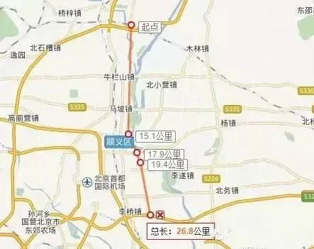 高速公路至减河北路,规划十三路至京平高速公路段道路等级为一级公路