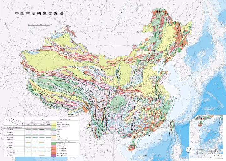 中国主要构造体系图中国主要山脉分布图亚洲地质图