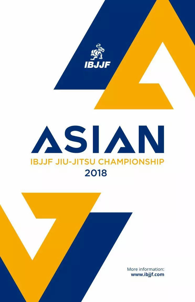 2018 ibjjf 巴西柔术 亚洲冠军赛 赛事期间通知