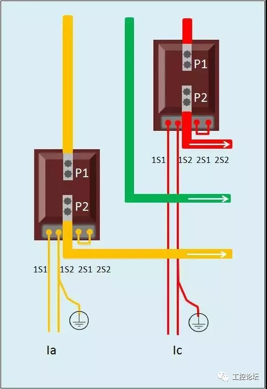 电流互感器不完全星型接法原理图