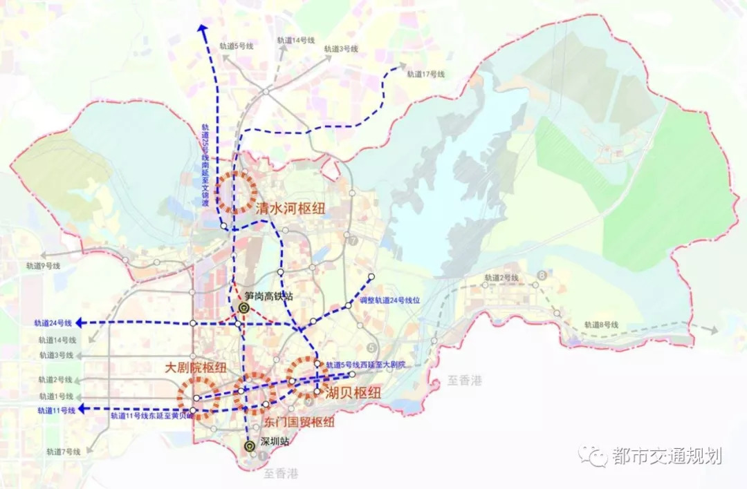 2030深圳市地铁规划图