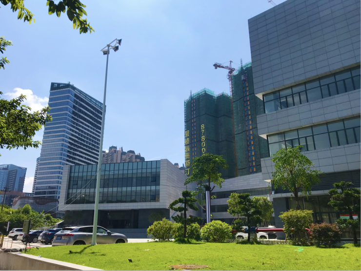 三水北江文化活动中心位于西南北江新区新动力广场旁,占地面积约18亩