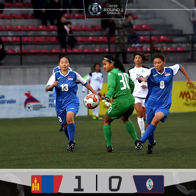 东亚杯足球锦标赛,蒙古国队对战北马里亚纳群岛队9:0大获全胜!