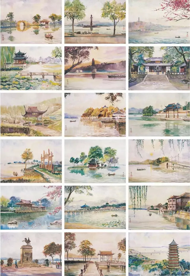 中国水彩先驱画水彩80年101岁的画家李咏森