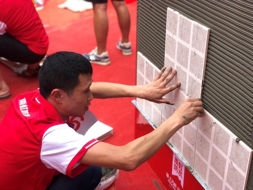 2018 "能工巧匠虹动中国"雨虹瓷砖胶镶贴竞技大赛合肥站完美落幕