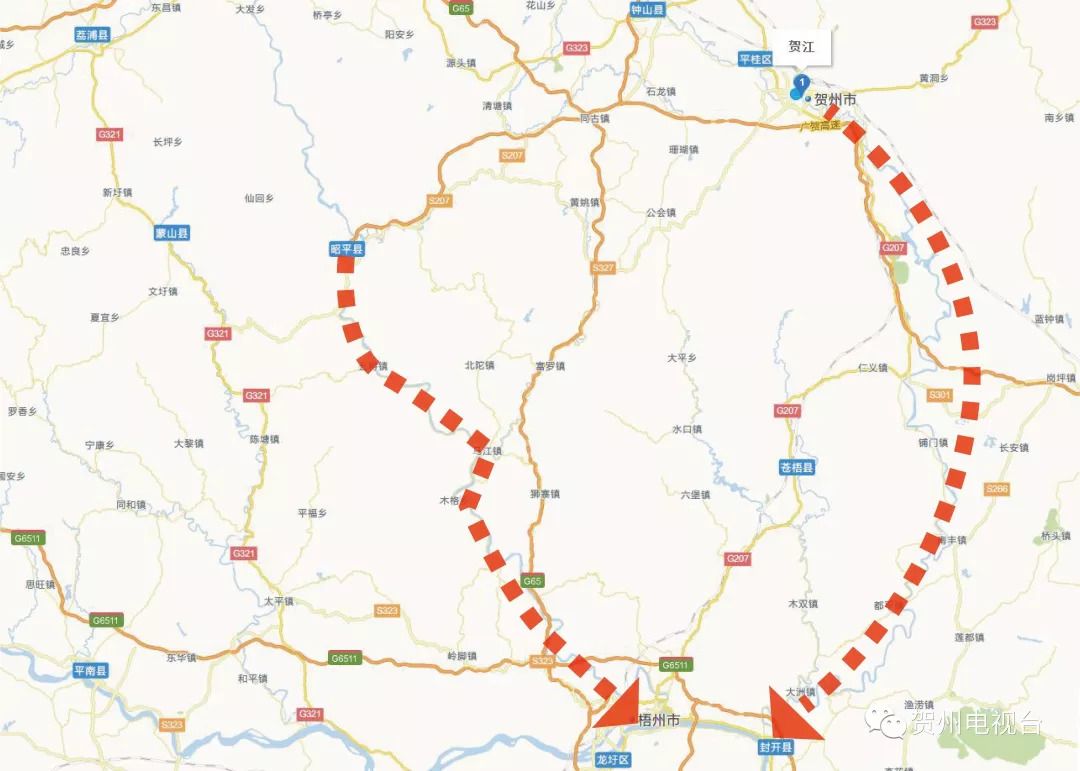 贺州至巴马高速公路的施工 并积极推进 贺州至广东连山高速公路 计划