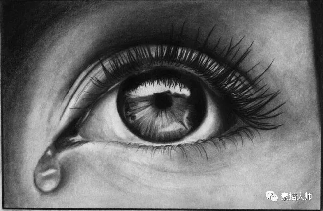 38个漂亮逼真的眼睛特写铅笔画欣赏
