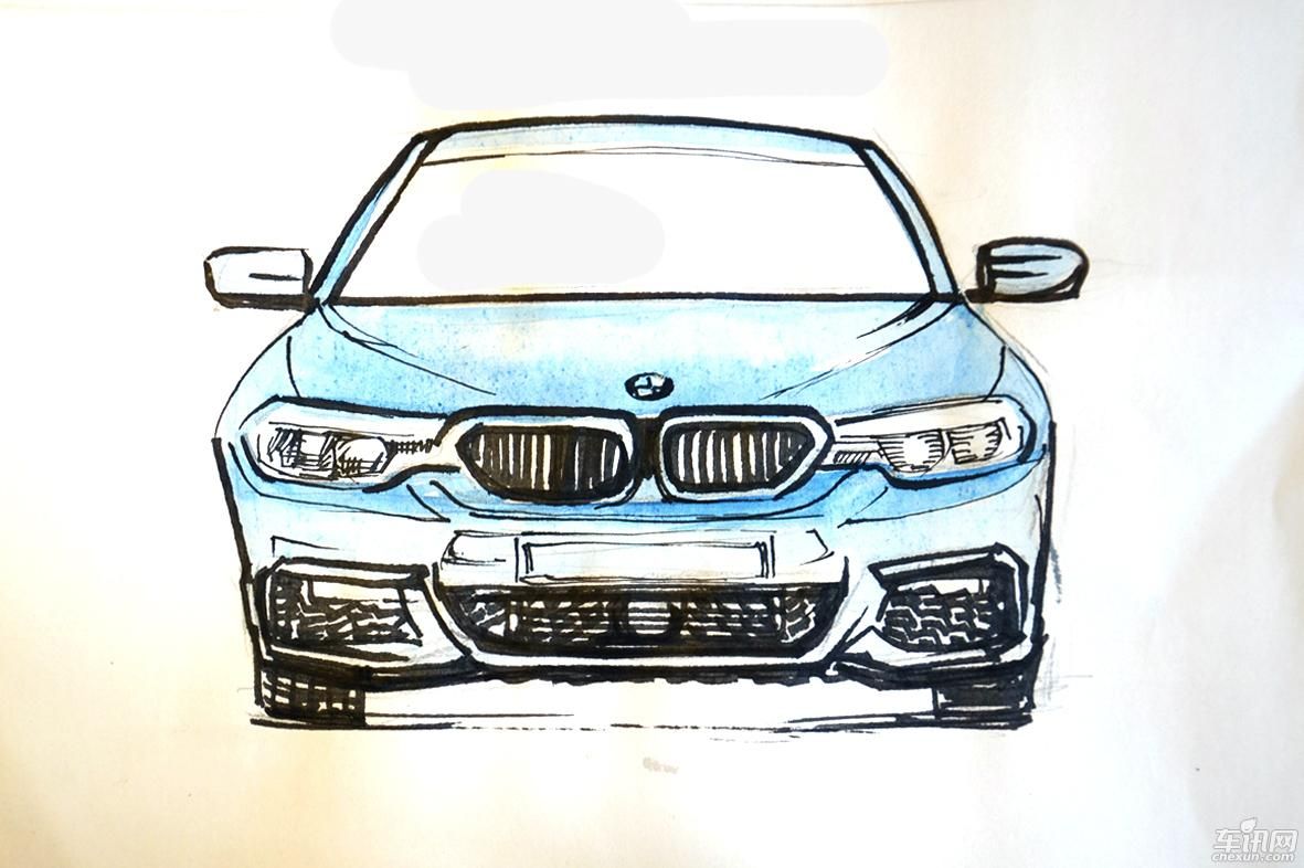 绘画在宝马全新bmw 5系li上海车展前的想象