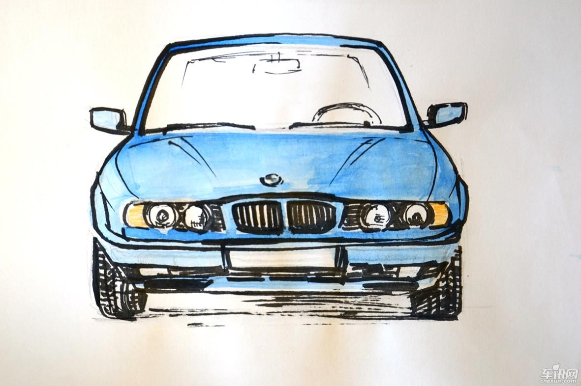 绘画在宝马全新bmw 5系li上海车展前的想象