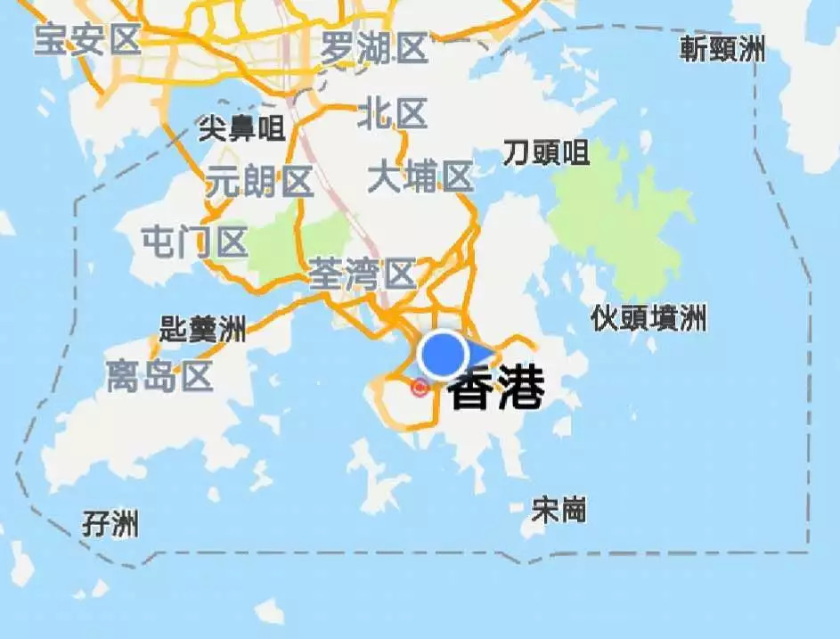 3.香港的行政区划:香港岛,九龙半岛和新界.2.