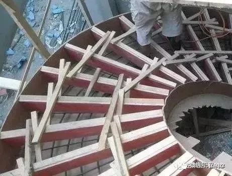 旋转楼梯木工支模方法