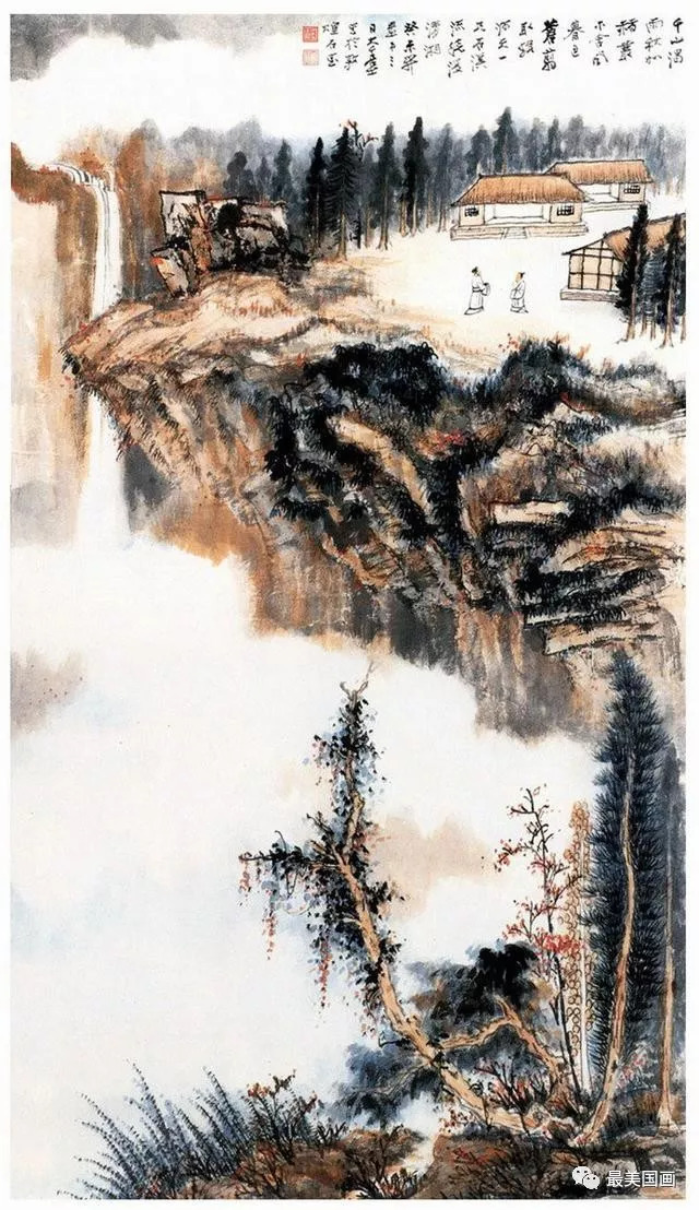 雅致飘逸:张大千浅绛山水画