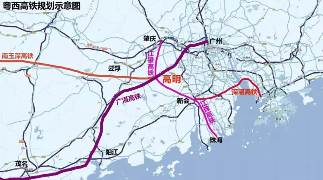 地铁2号线延伸线以及预留轨道机场站预留广湛高铁和江肇高铁线位除此