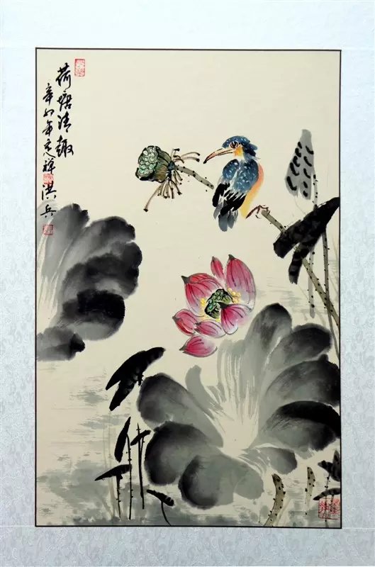 100副花鸟,翠鸟的画法(太全了~)