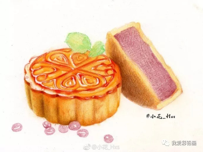 【中秋月饼】彩铅绘制过程
