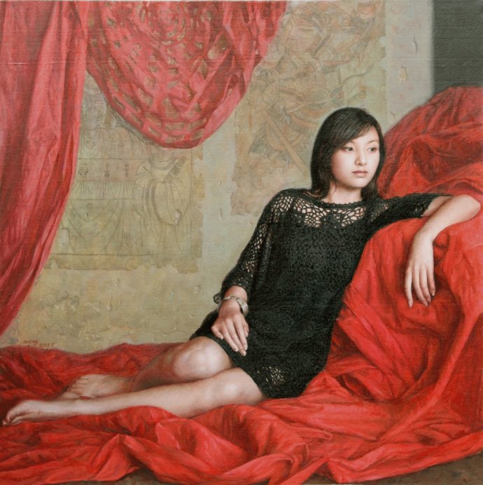 中国女画家安静油画人物作品欣赏