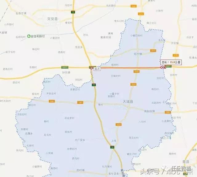 津石高速公路规划详图公布:确定北线方案任丘段全长40图片