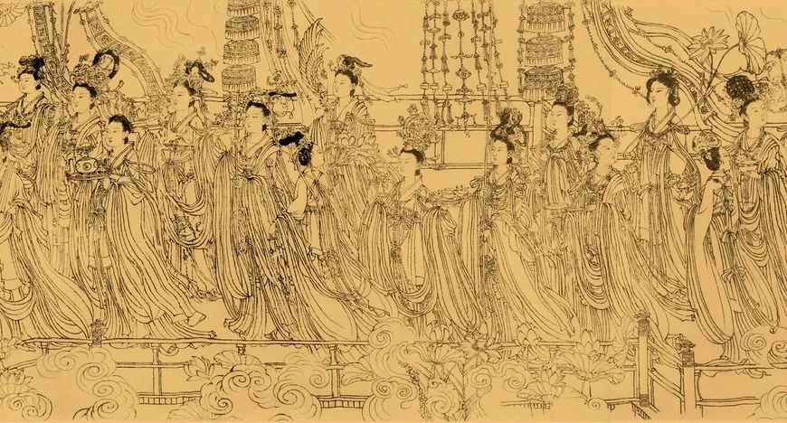 历代精品字画,包括唐代吴道子的这件《八十七神仙卷》全部献给了国家
