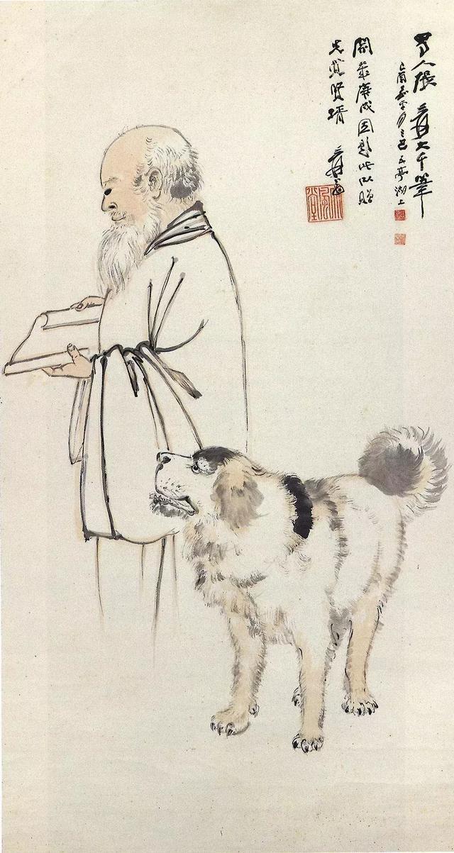 从一件作品解读张大千与藏犬的故事