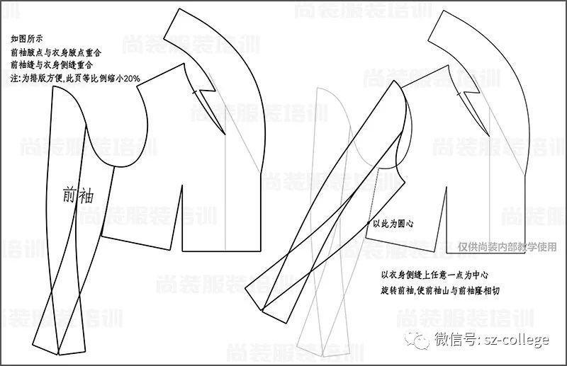 尚装 青果领双排扣插肩袖大衣制版_款式