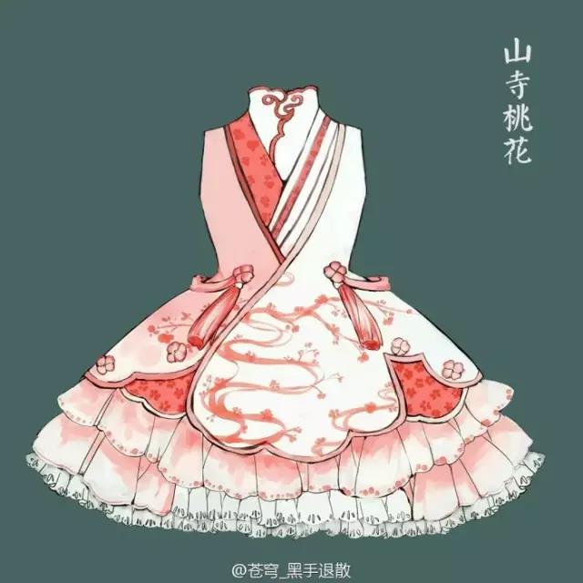 当中国风邂逅洛丽塔,分享一组古风的小裙子