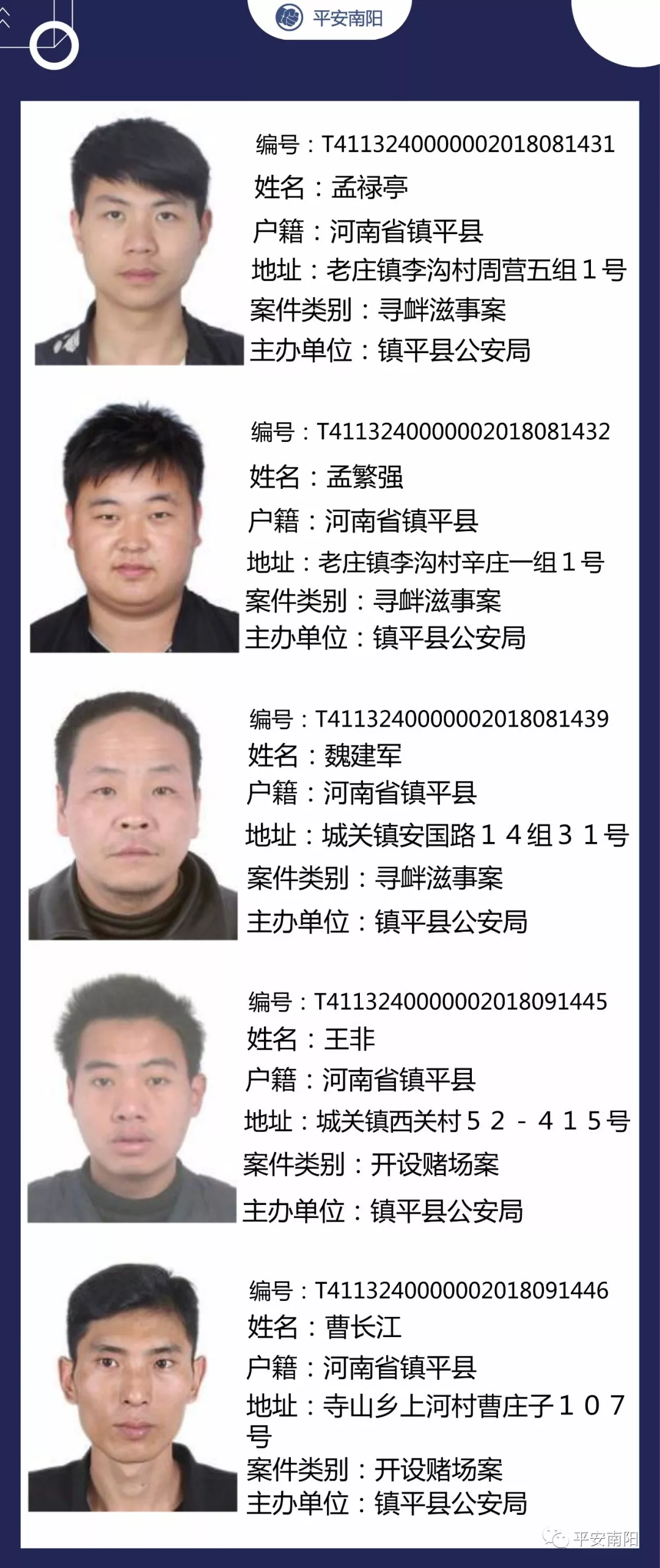 南阳市公安局发布通缉令名单,邓州市这些人"上榜"!