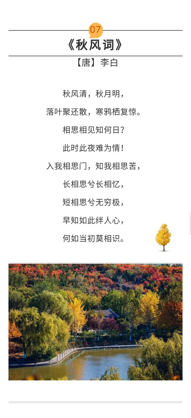 诗词丨这14首关于秋天的经典诗词,看看你家孩子知道几