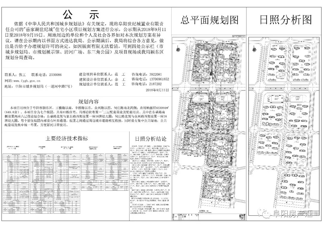 阜阳颍东岳家湖世纪城规划公示 图