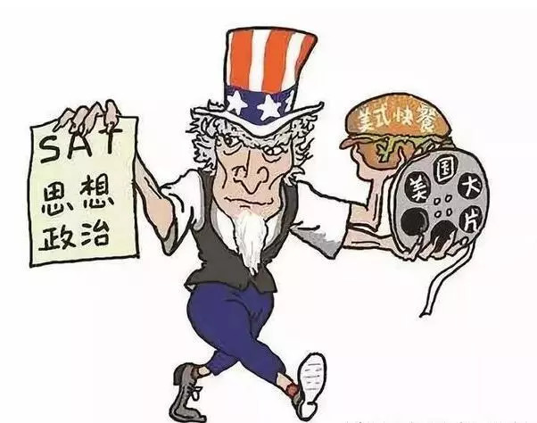 反映美国以美国文化为手段进行意识形态输出的漫画