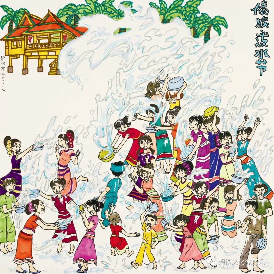 中国少数民族傣族插画图片-千库网