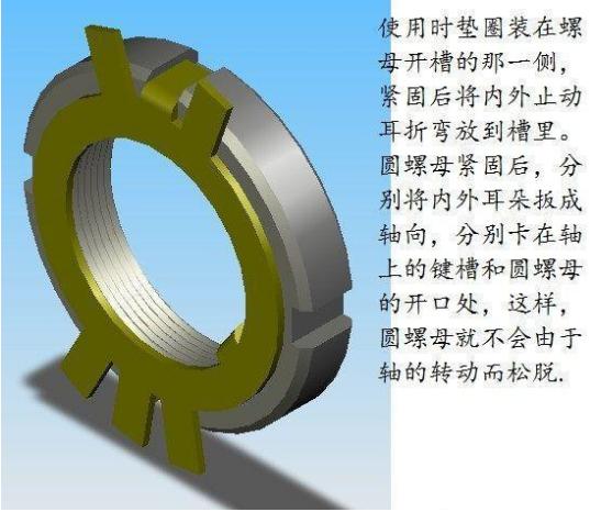 圆螺母用止动垫圈安装图解