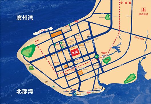 全项目3公里范围内聚集北海主要商业区——大润发,宁春城,北部湾广场